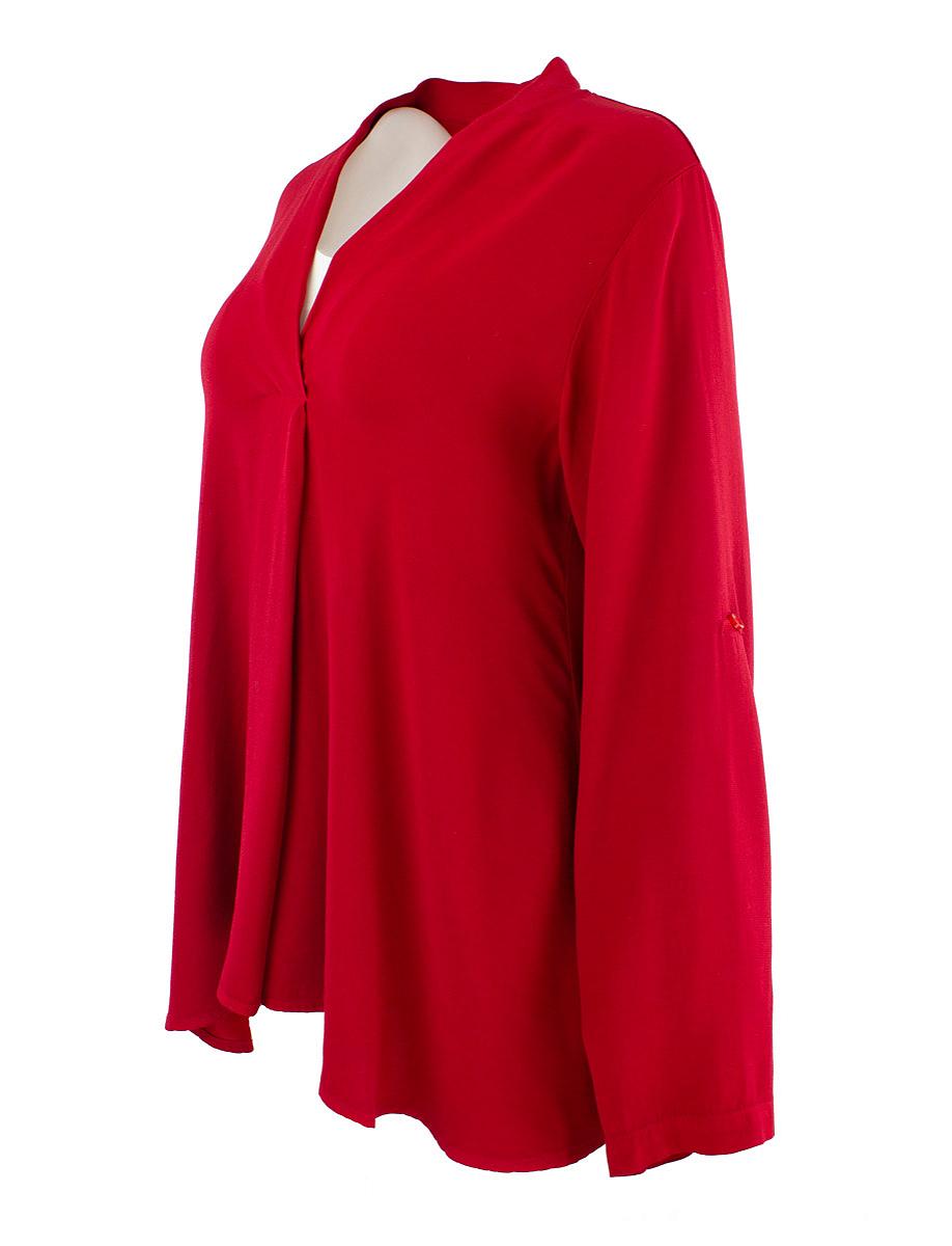 Blouse V-neck satin