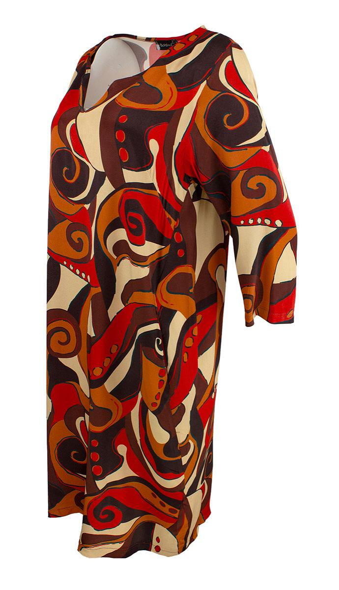 Dress satin print