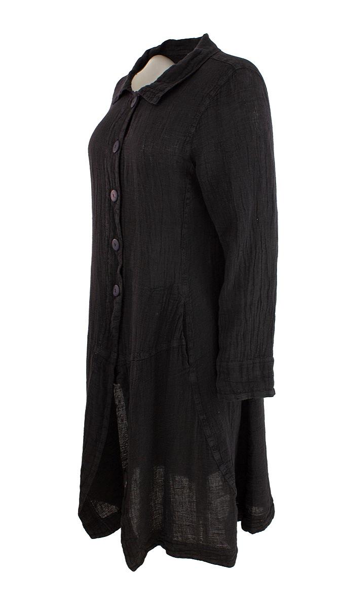 Coat round front