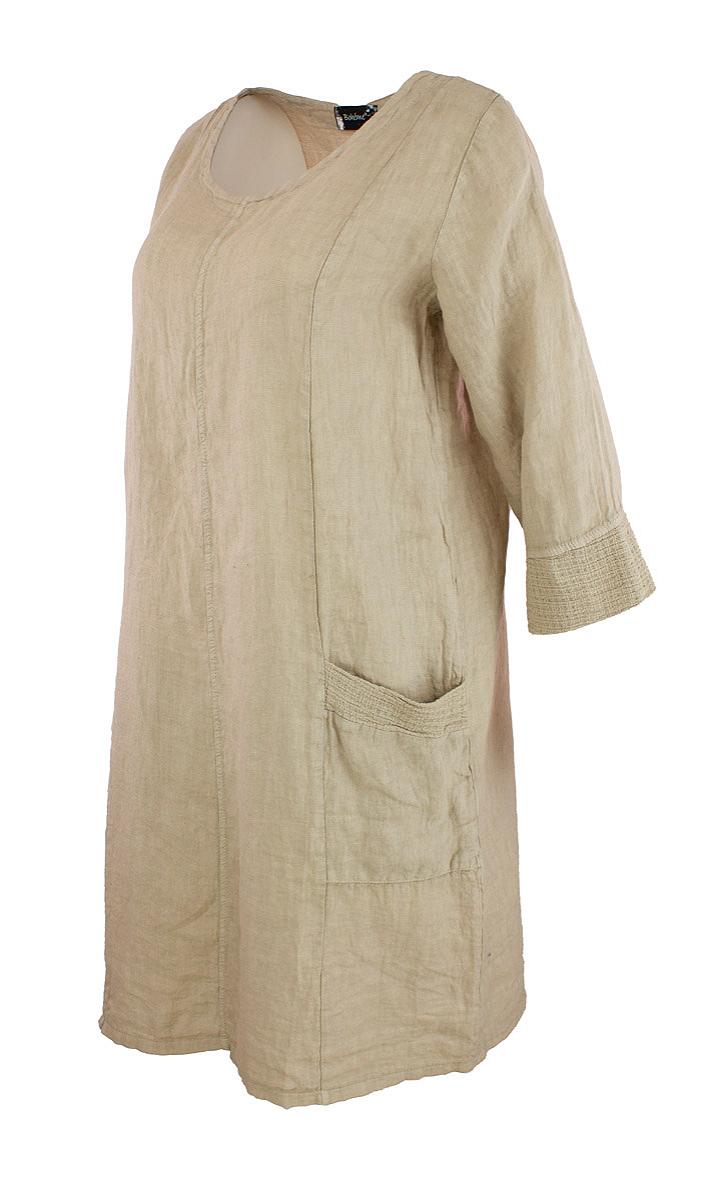 Dress short linen