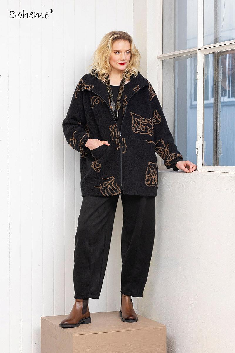 Pants loose suede