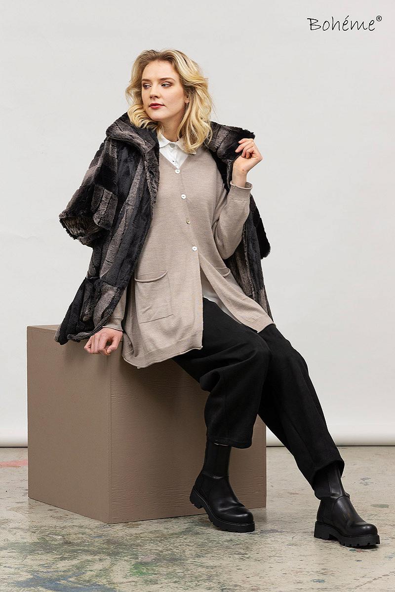 Cardigan long V-neck