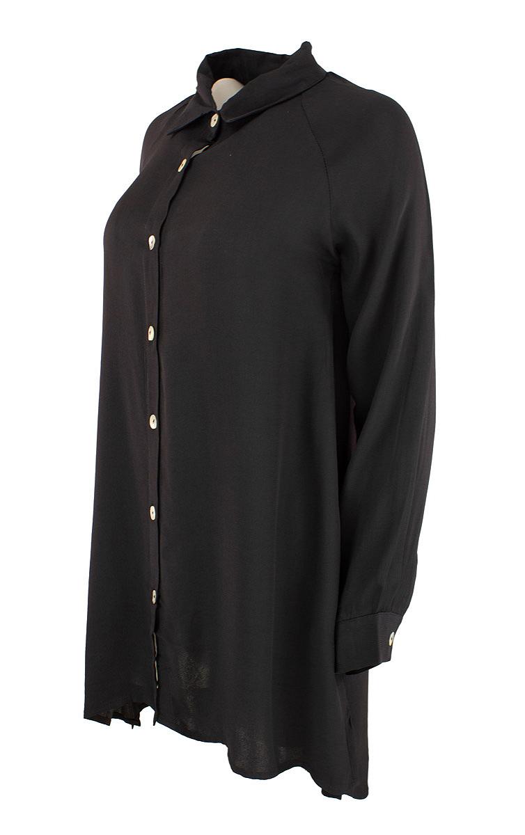 Shirt long satin