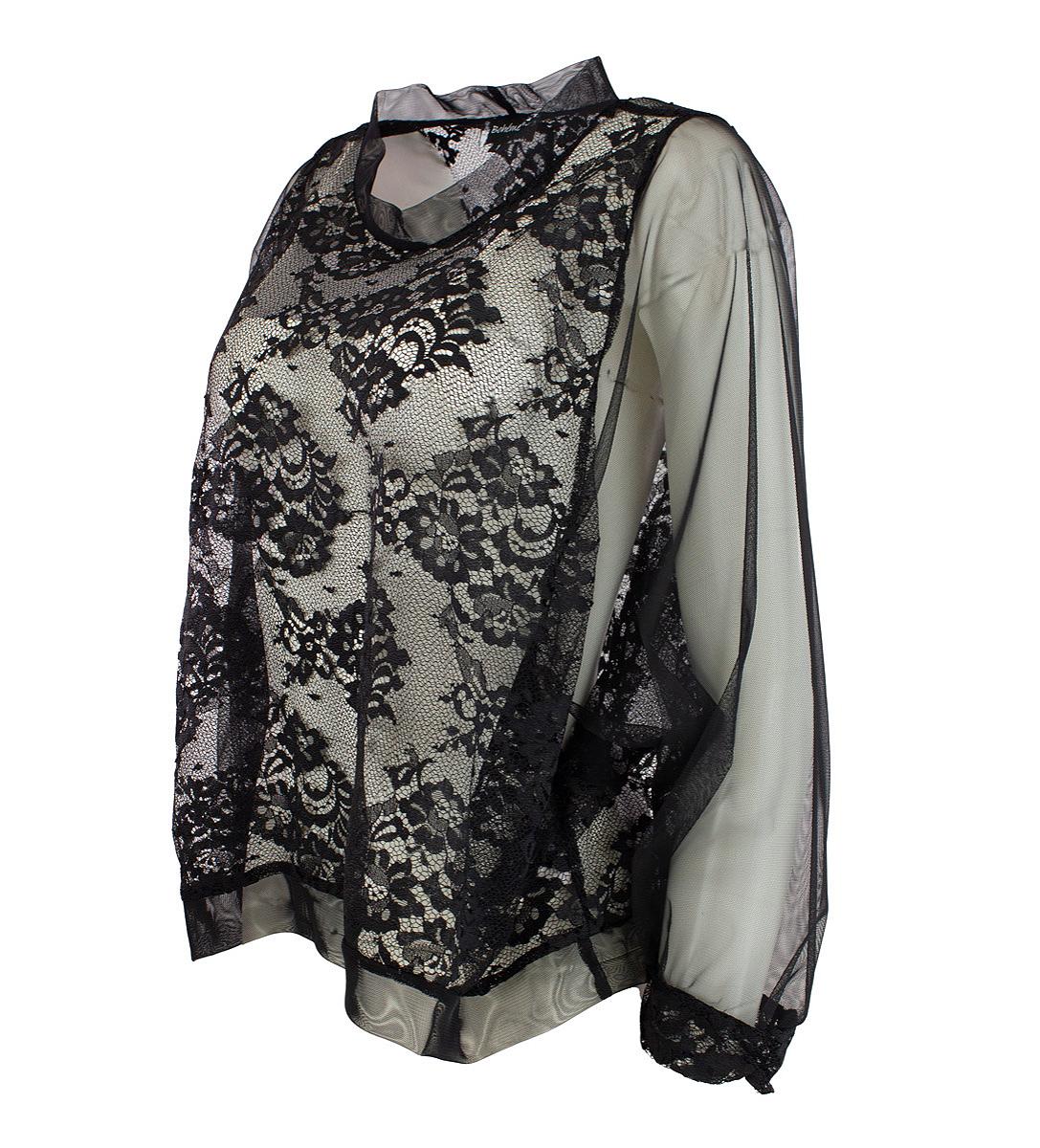 Blouse mesh sleeve