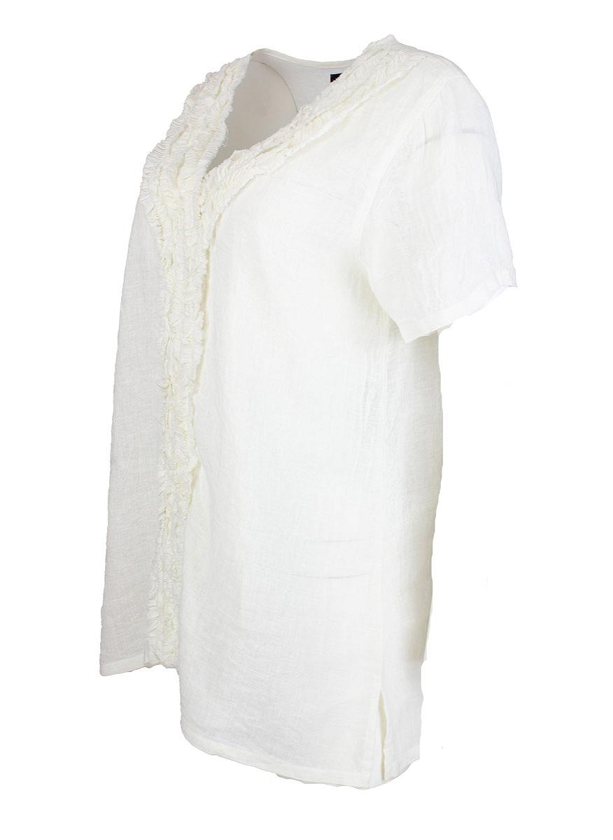 Top V-neck frills