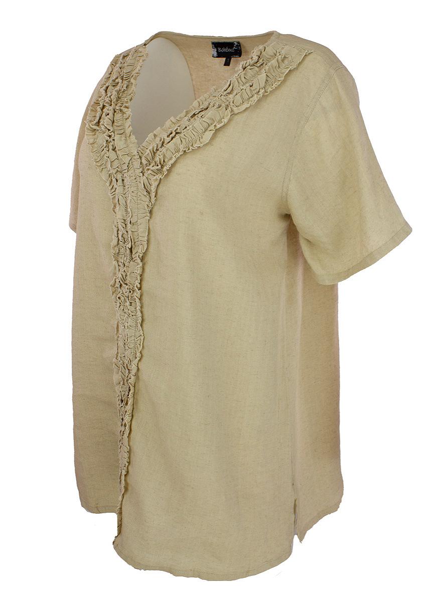 Top V-neck frills