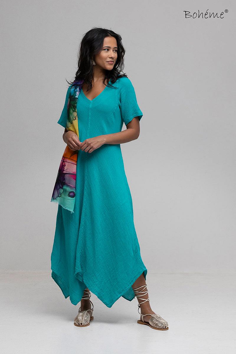 Dress long s.s. bias