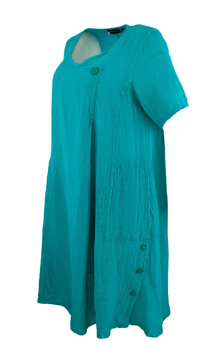 Dress short s.s. button