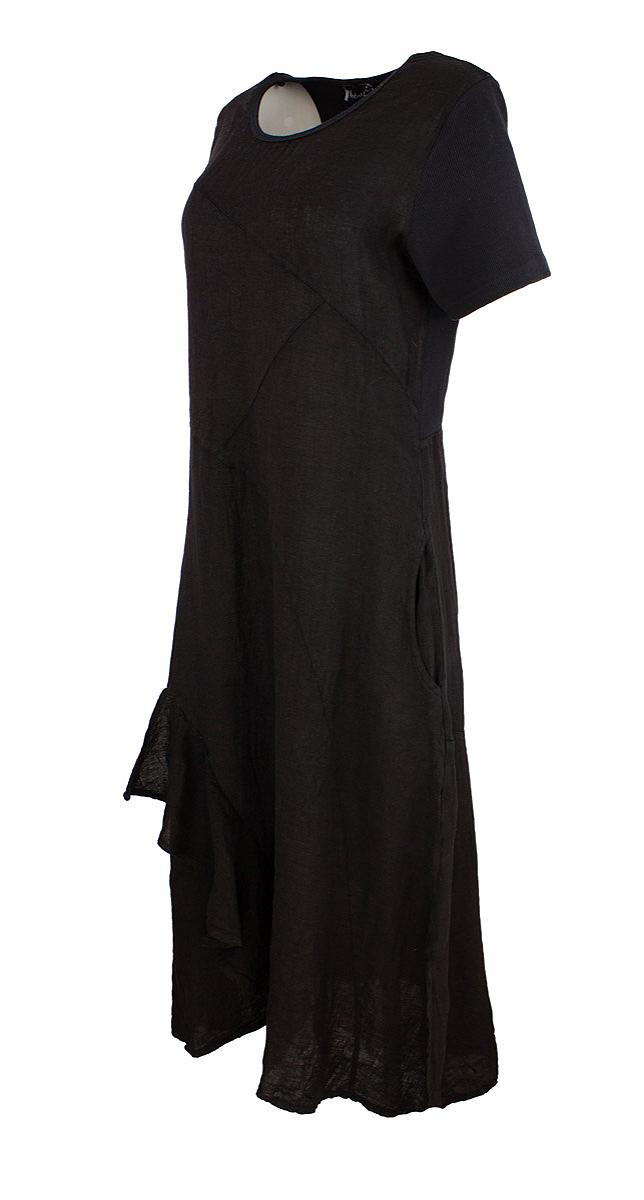 Dress long s.s. cotton rib