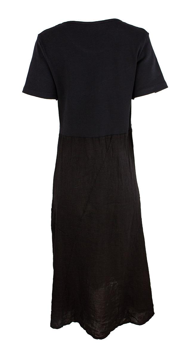 Dress long s.s. cotton rib