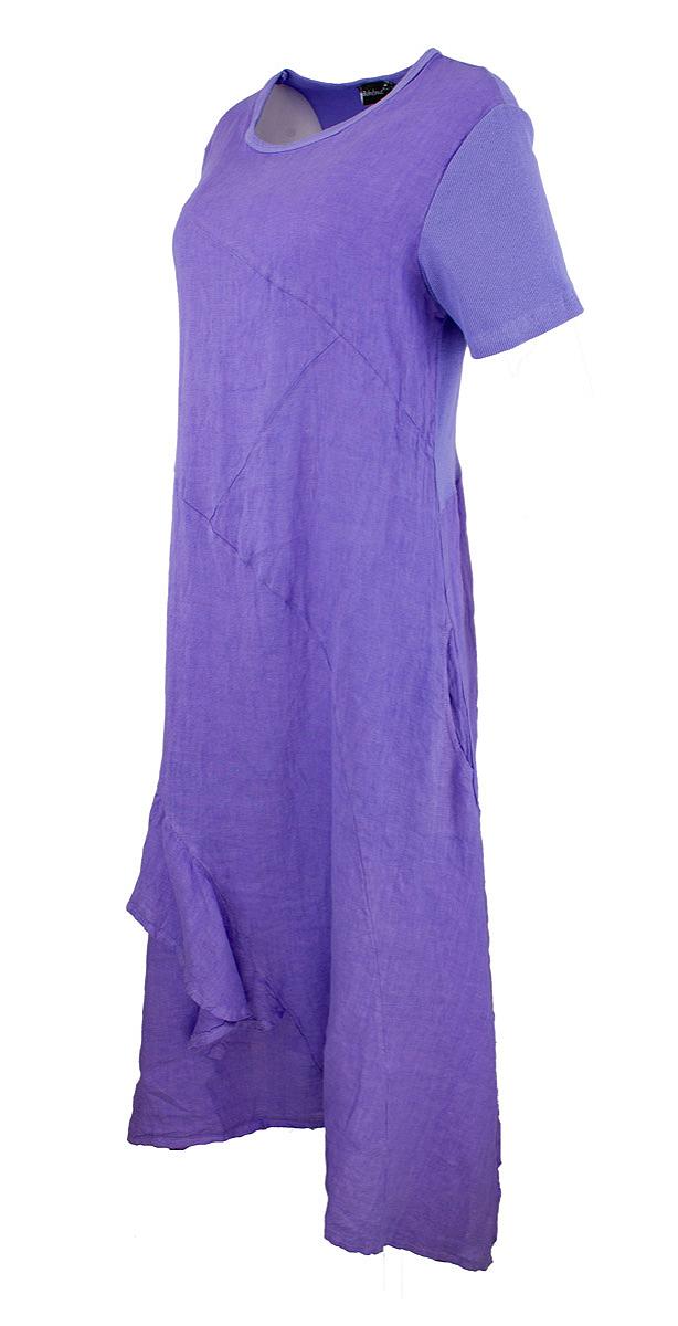 Dress long s.s. cotton rib