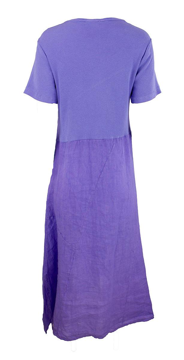 Dress long s.s. cotton rib