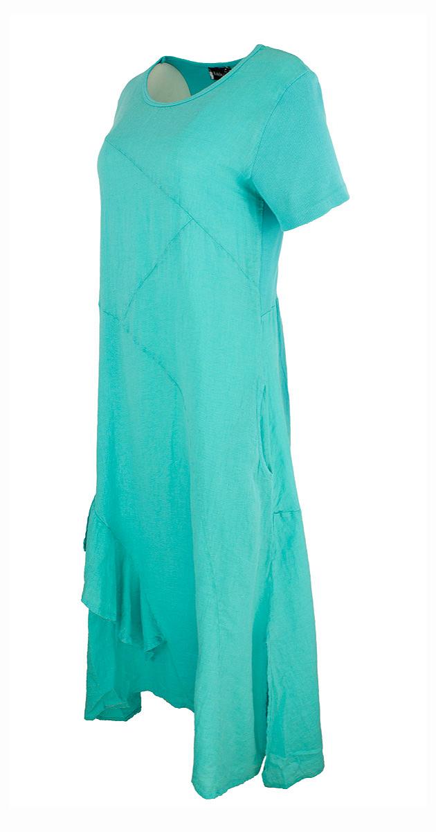 Dress long s.s. cotton rib