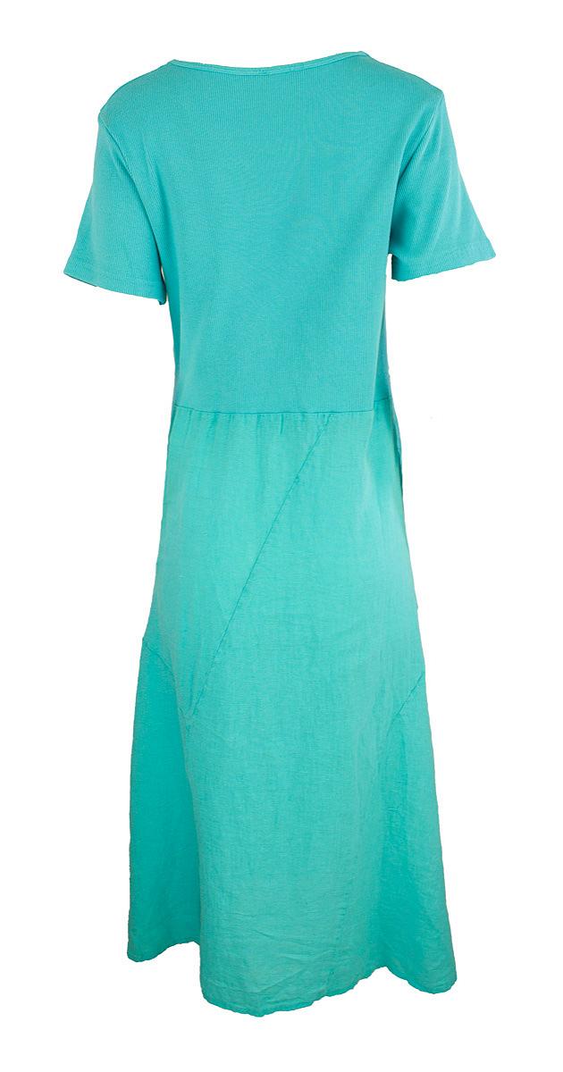 Dress long s.s. cotton rib