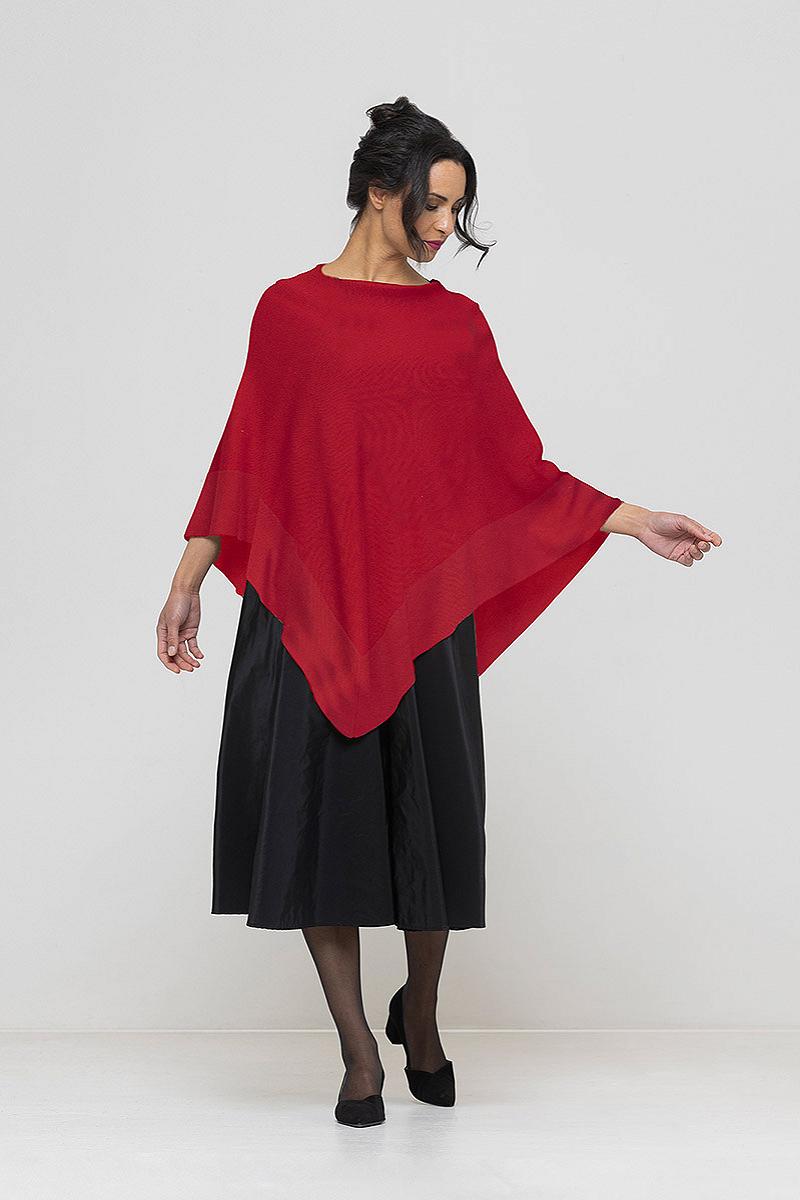 Poncho rund hals