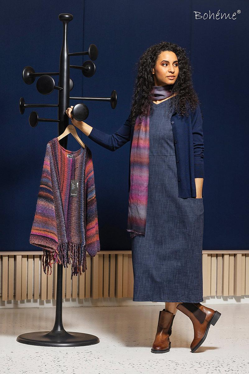 Cardigan kort rund hals