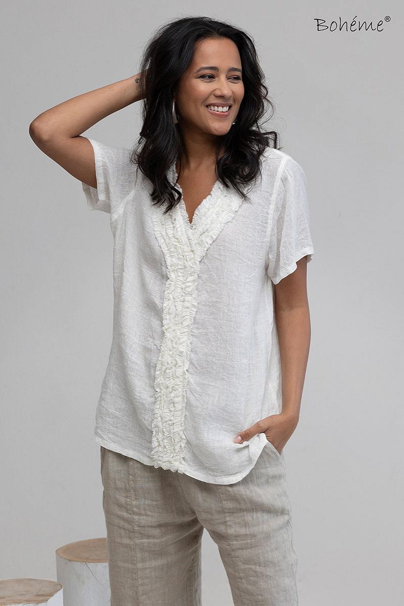 Top V-hals frynser