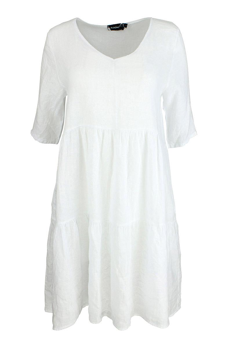Dress V-neck 3/4 s.