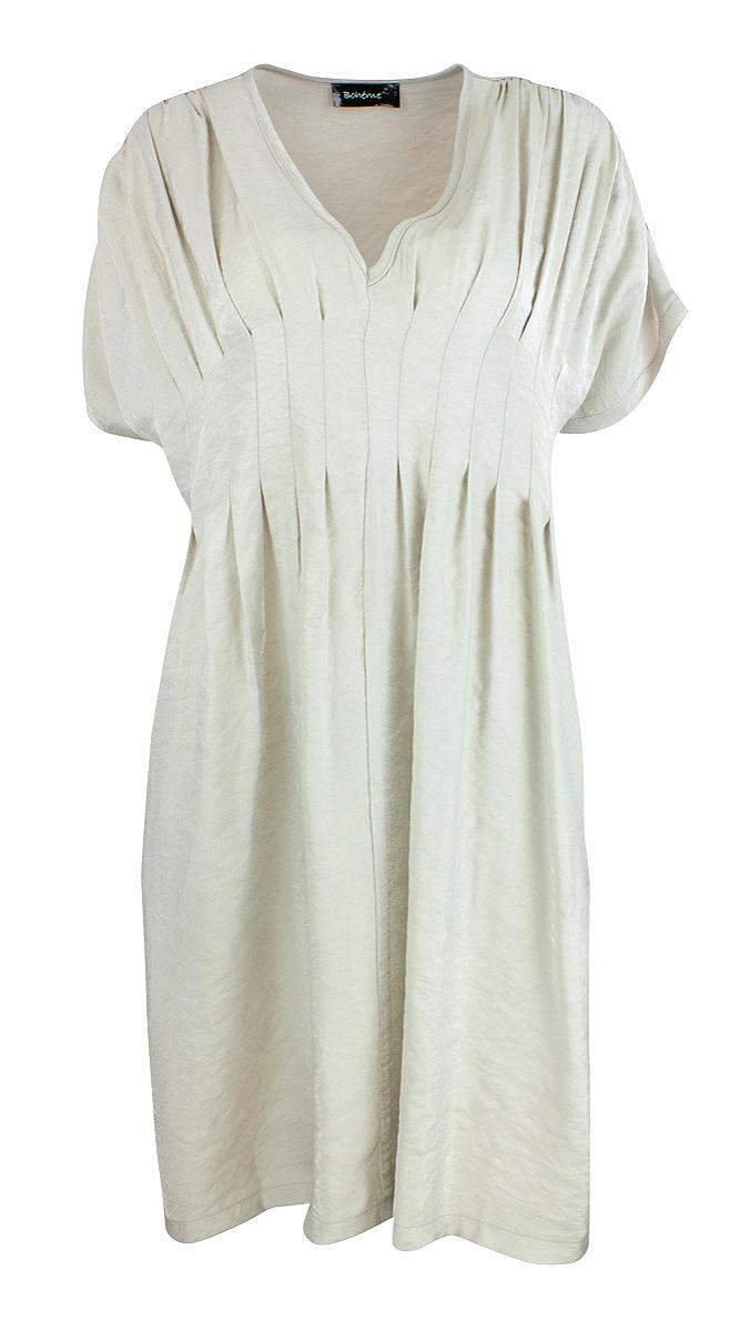 Dress V-neck pleats short