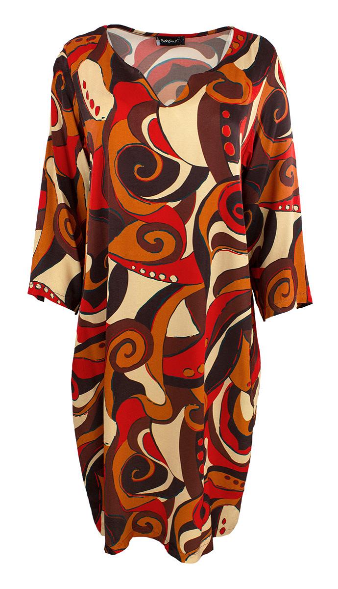 Dress satin print