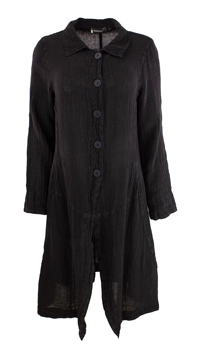 Coat round front