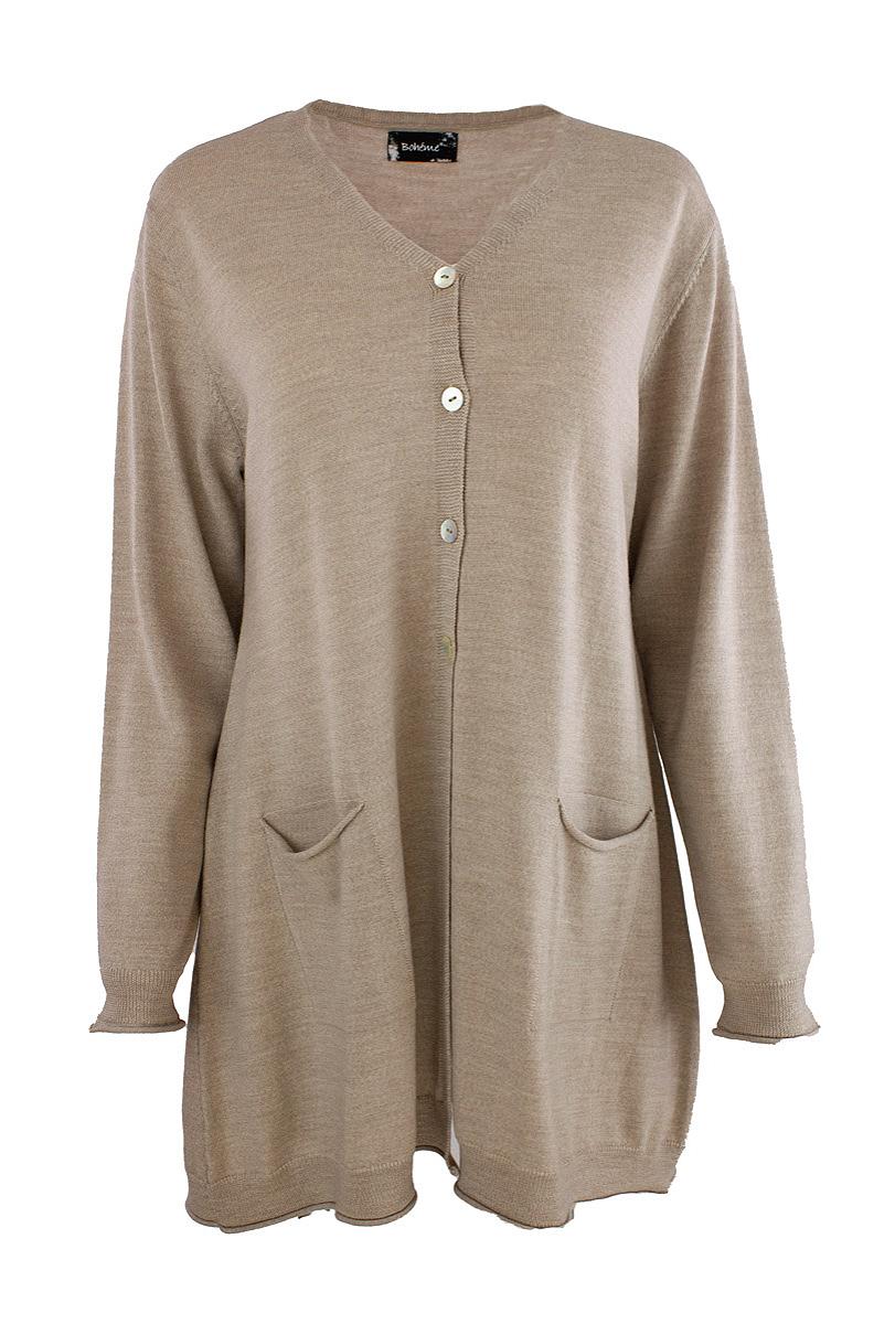 Cardigan lang V-hals
