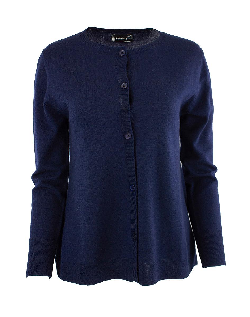 Cardigan kort rund hals