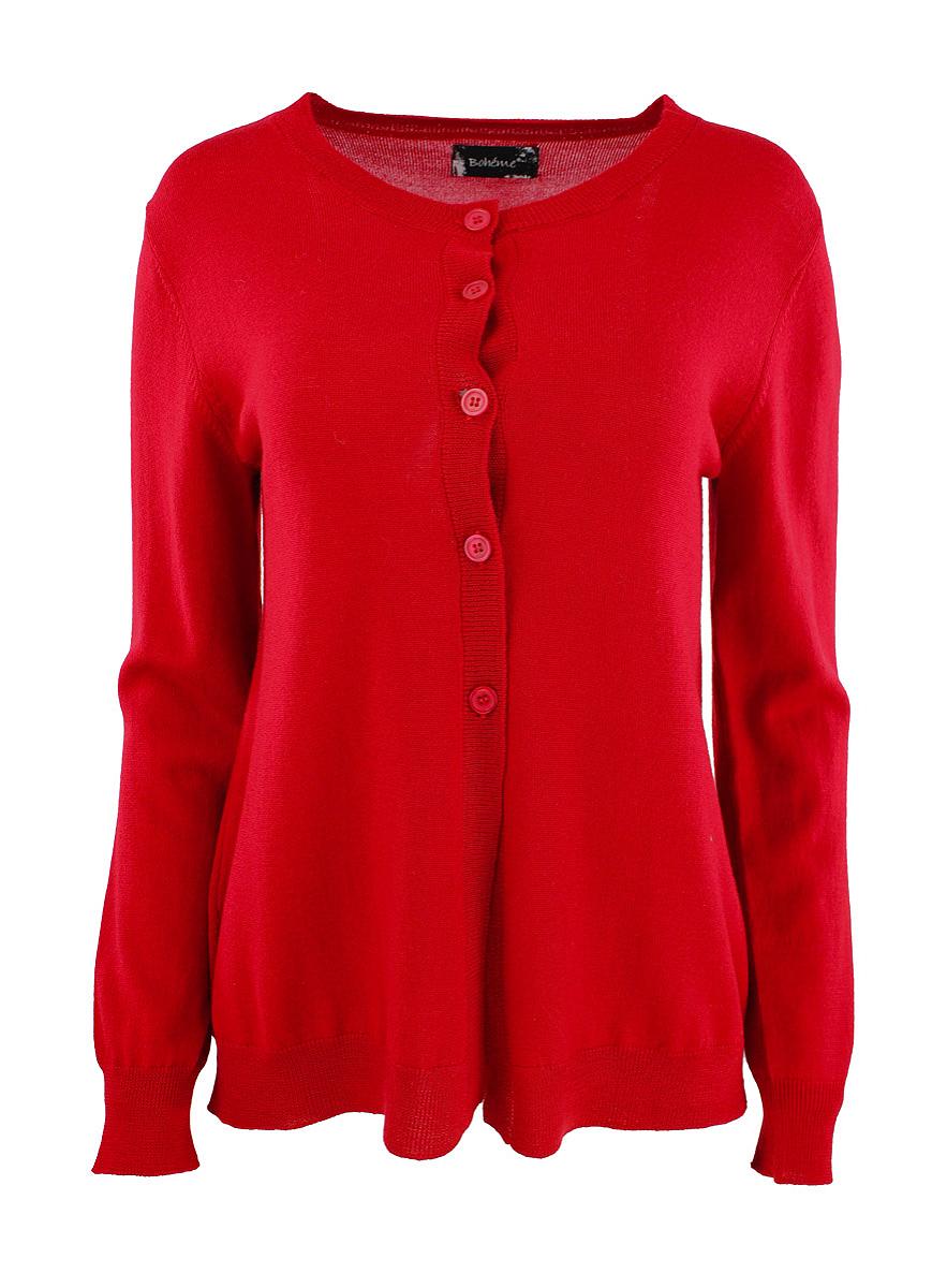 Cardigan kort rund hals