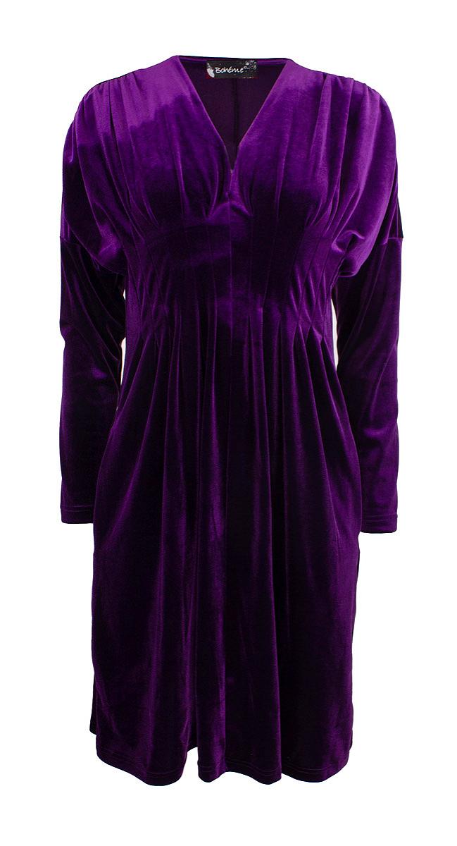 Dress 3/4 pleats velvet