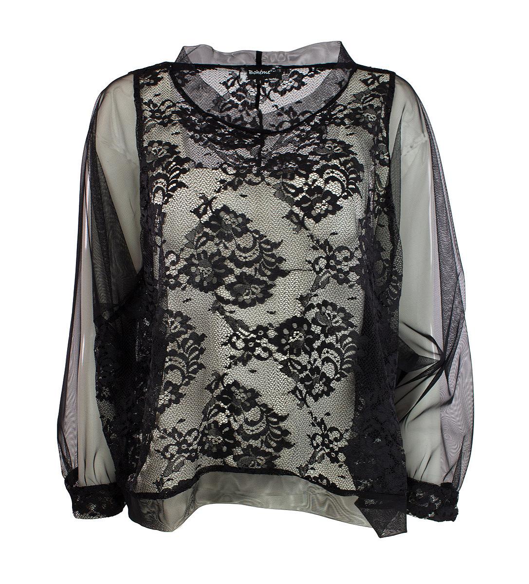 Blouse mesh sleeve