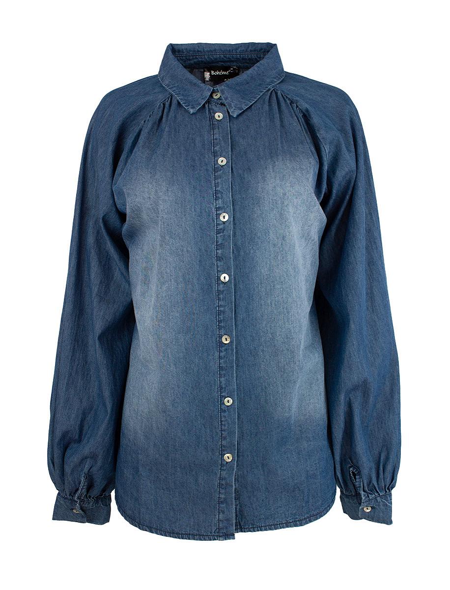 Skjorte ledig chambray