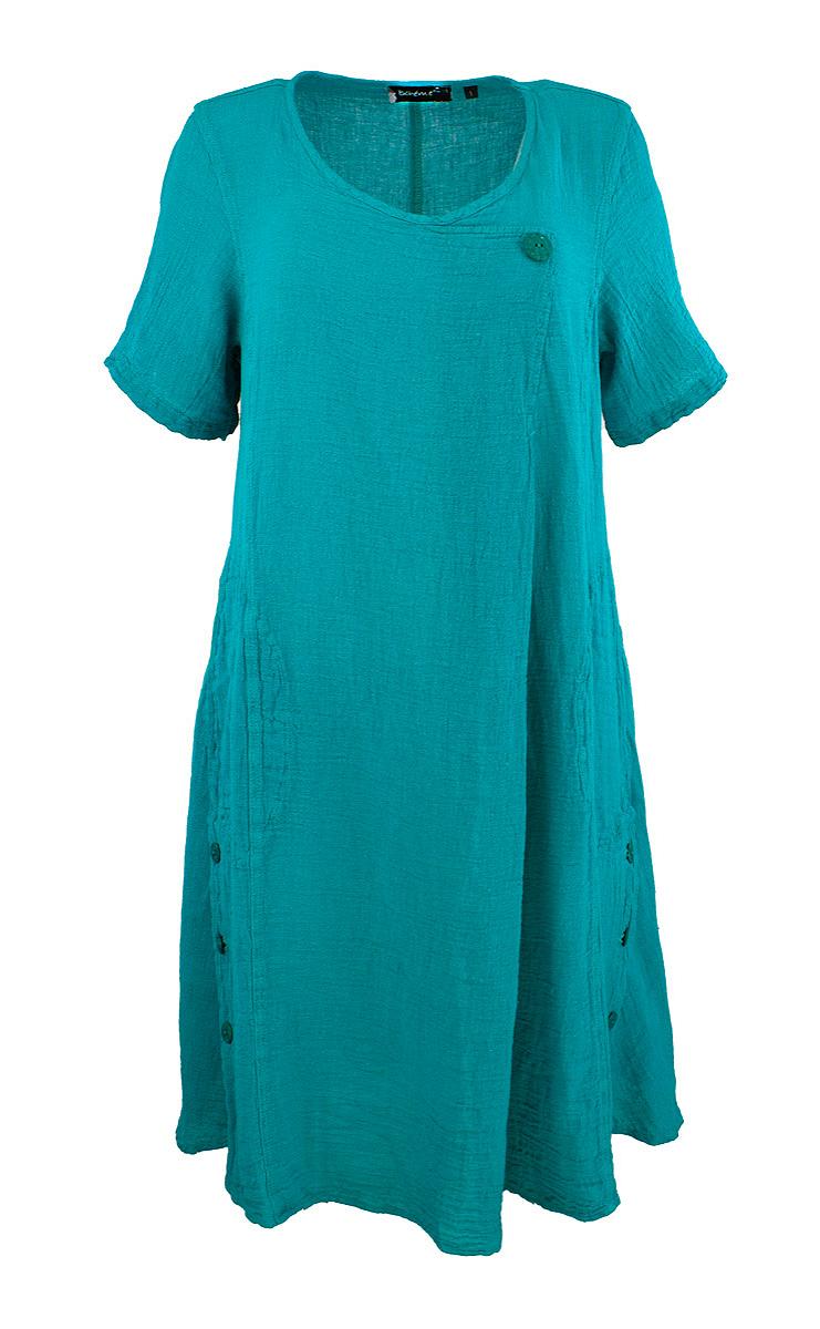 Dress short s.s. button