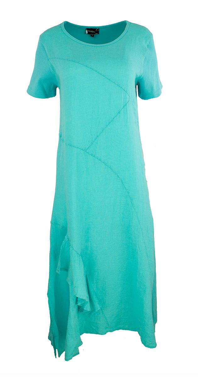 Dress long s.s. cotton rib