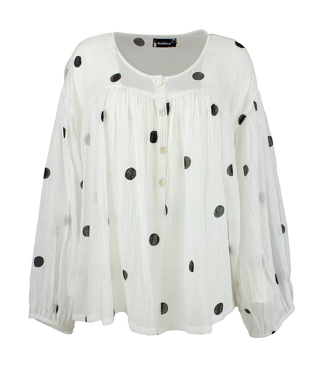 Bluse prikket voil