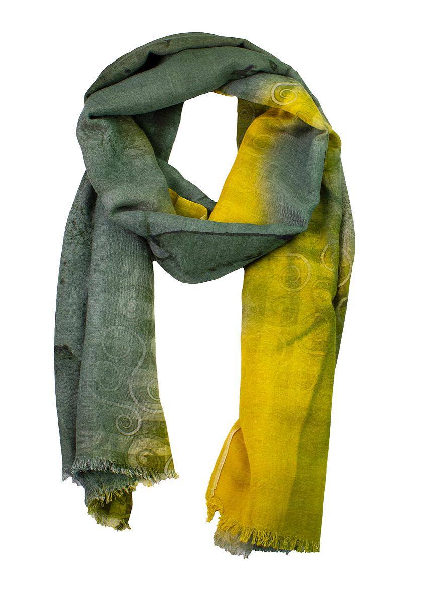 Scarf yellow checks 60x180