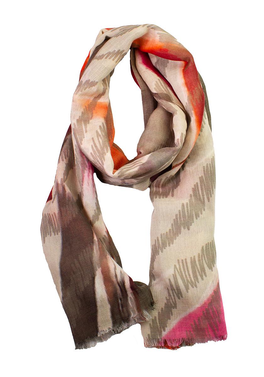 Skjerf fuchsia/hvit 60x180